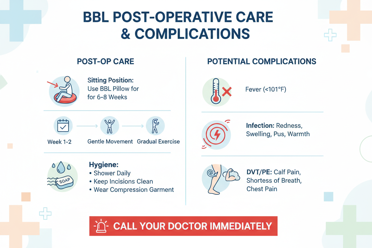 how to avoid BBL surgery Post-Op Complications.