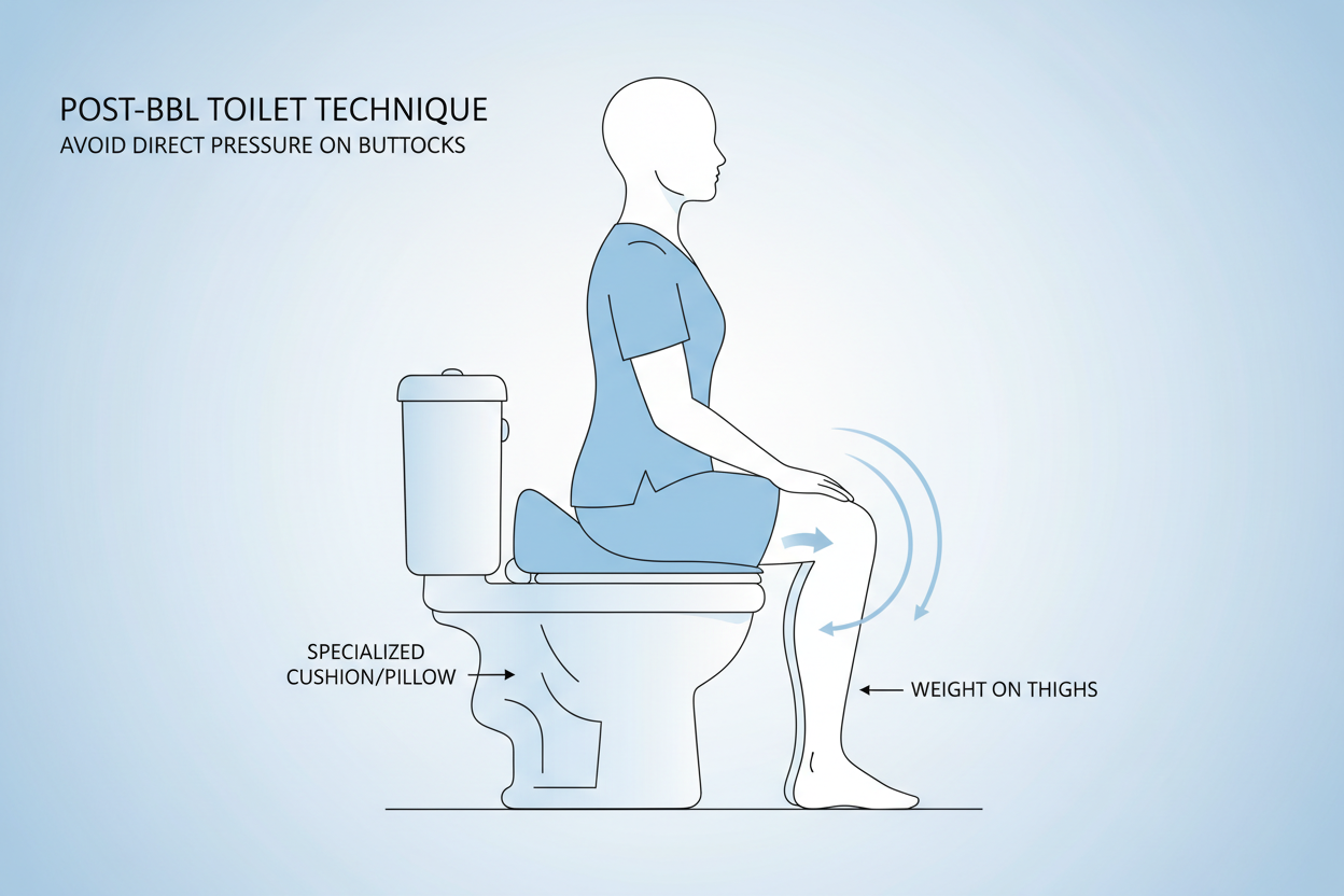 Is It Safe to Sit on a Toilet After Brazilian butt lift BBL?