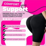 BBL Recovery Kit - Brazilian Butt Lift & Buttock Recovery Pillow for Sitting, Car, Sleeping After Surgery 7 Piece Recovery Bundle with ab Board back board for lumbar support after lipo & Lipo Foam pads Black 