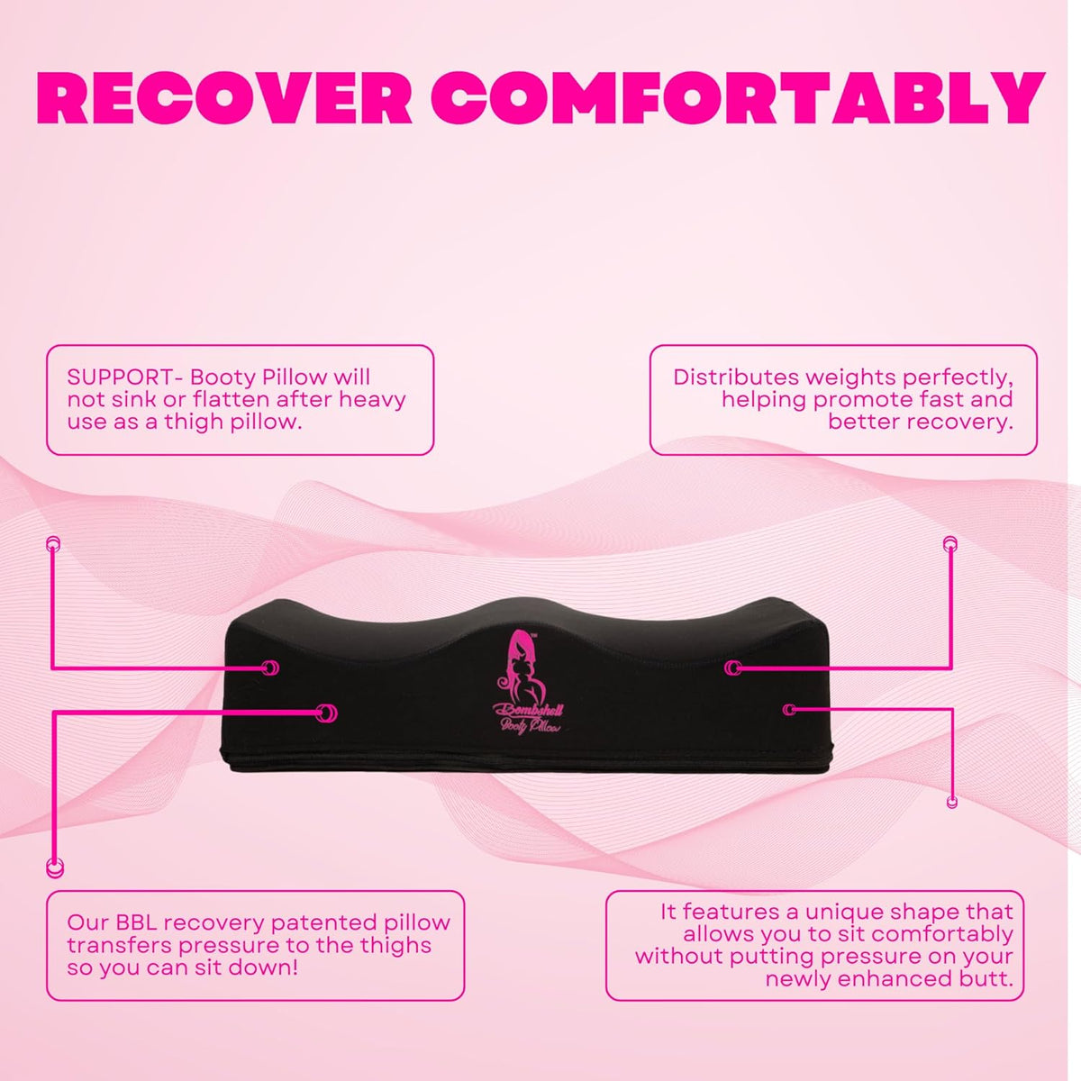 BBL Pillow + Compression Kit | 6-Piece Recovery Bundle with Boards & Lipo Foam 