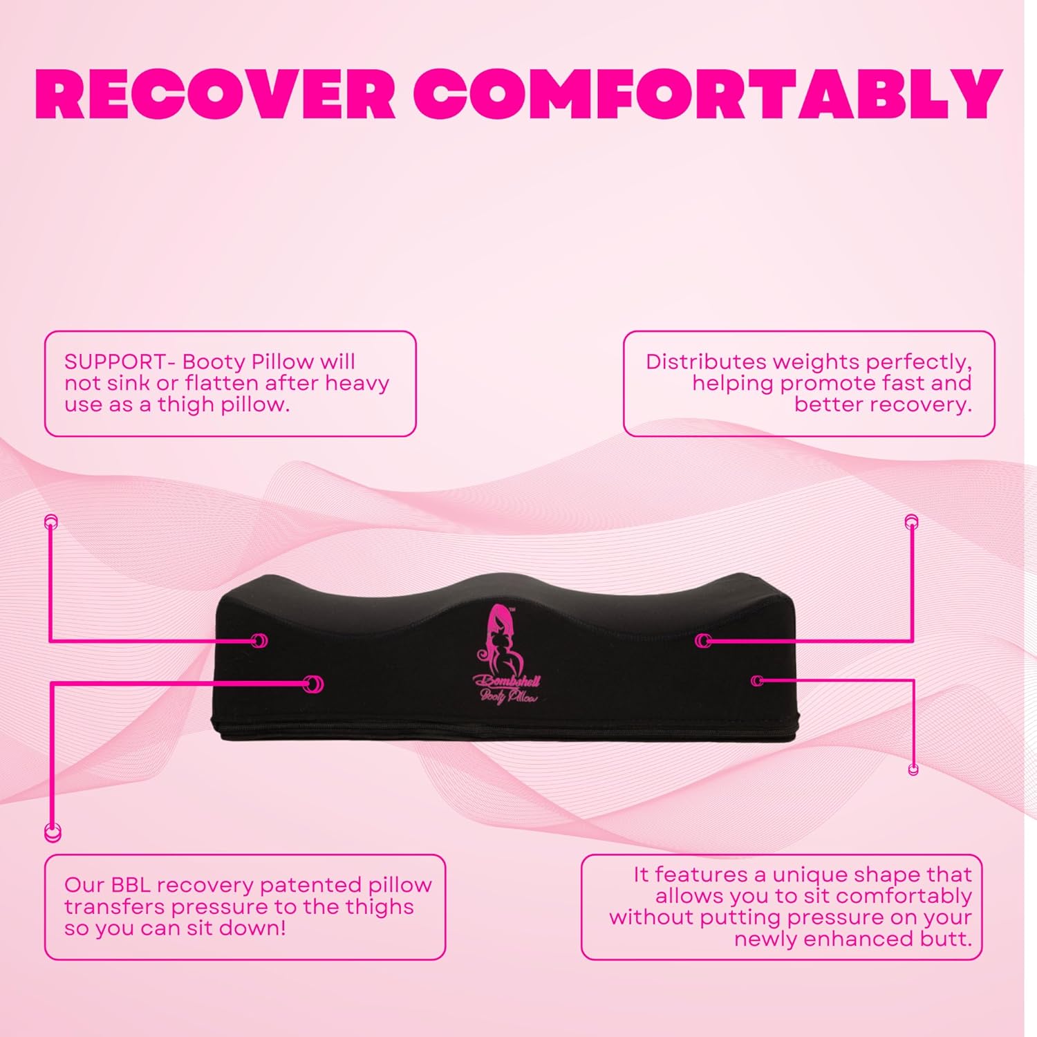BBL Pillow + Compression Kit | 6-Piece Recovery Bundle with Boards & Lipo Foam 