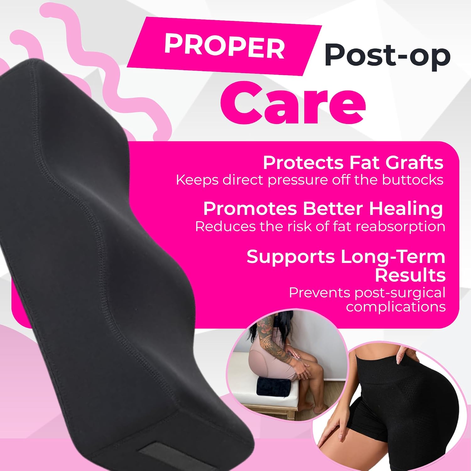 BBL Pillow + Compression Kit | 6-Piece Recovery Bundle with Boards & Lipo Foam 