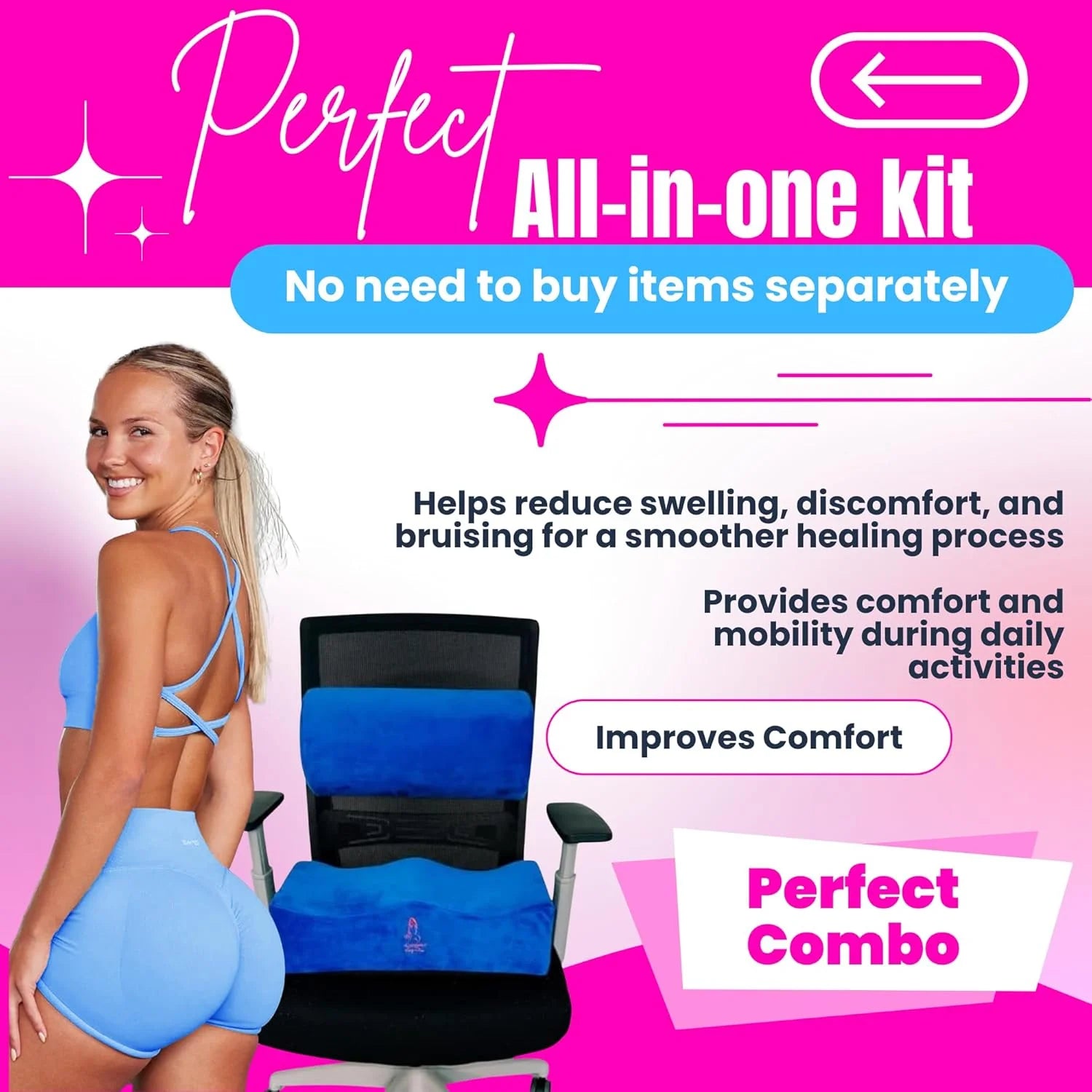 BBLPillowAfterSurgerywithDetachableBackSupportPillow_BBLPostSurgerySuppliesandLumbarPillow 