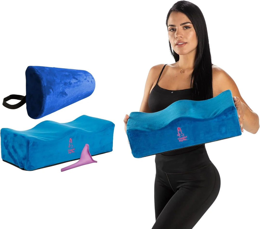 BBLPillowAfterSurgerywithBackSupportPillow_BBLPostSurgerySuppliesandLumbarPillow #Blue
