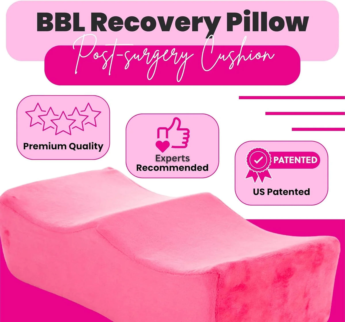 BBL Pillow + Compression Kit | 6-Piece Recovery Bundle with Boards & Lipo Foam 
