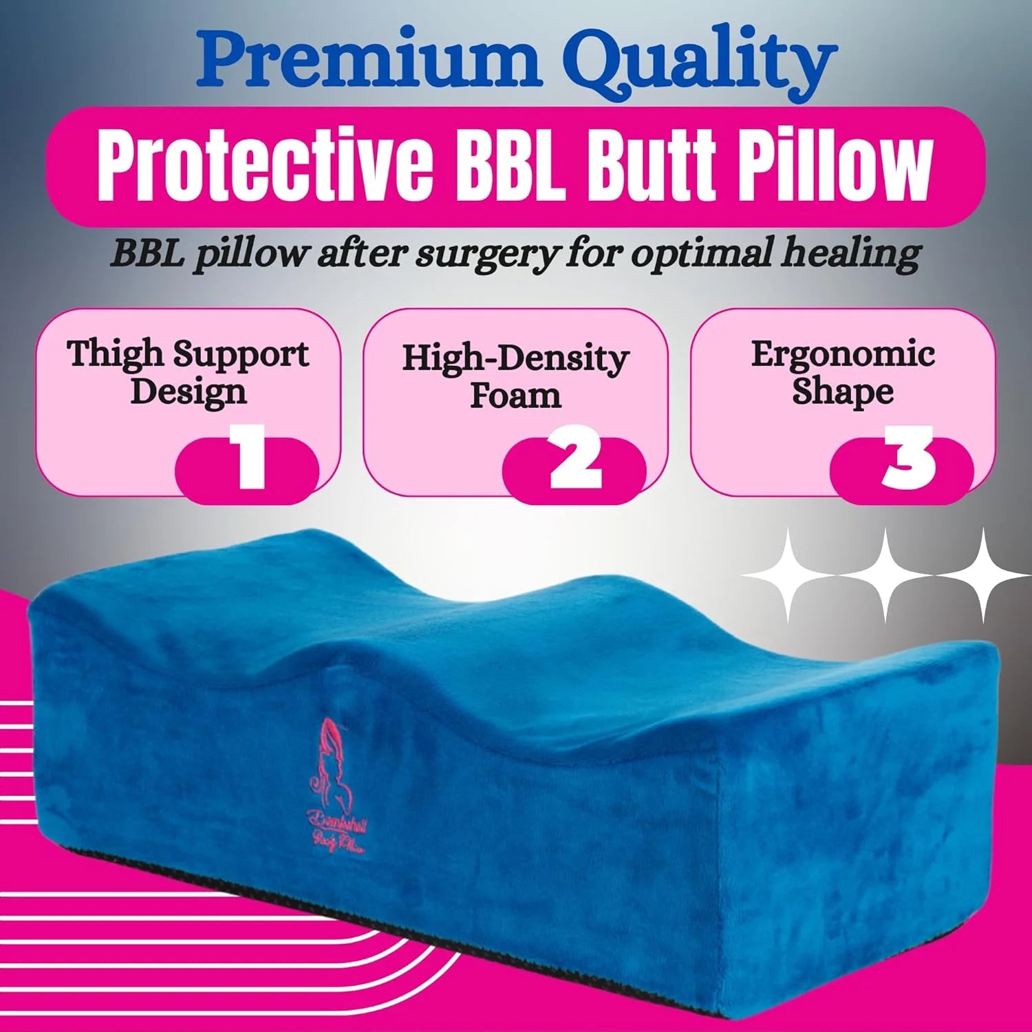 BBL Pillow + Compression Kit | 6-Piece Recovery Bundle with Boards & Lipo Foam 