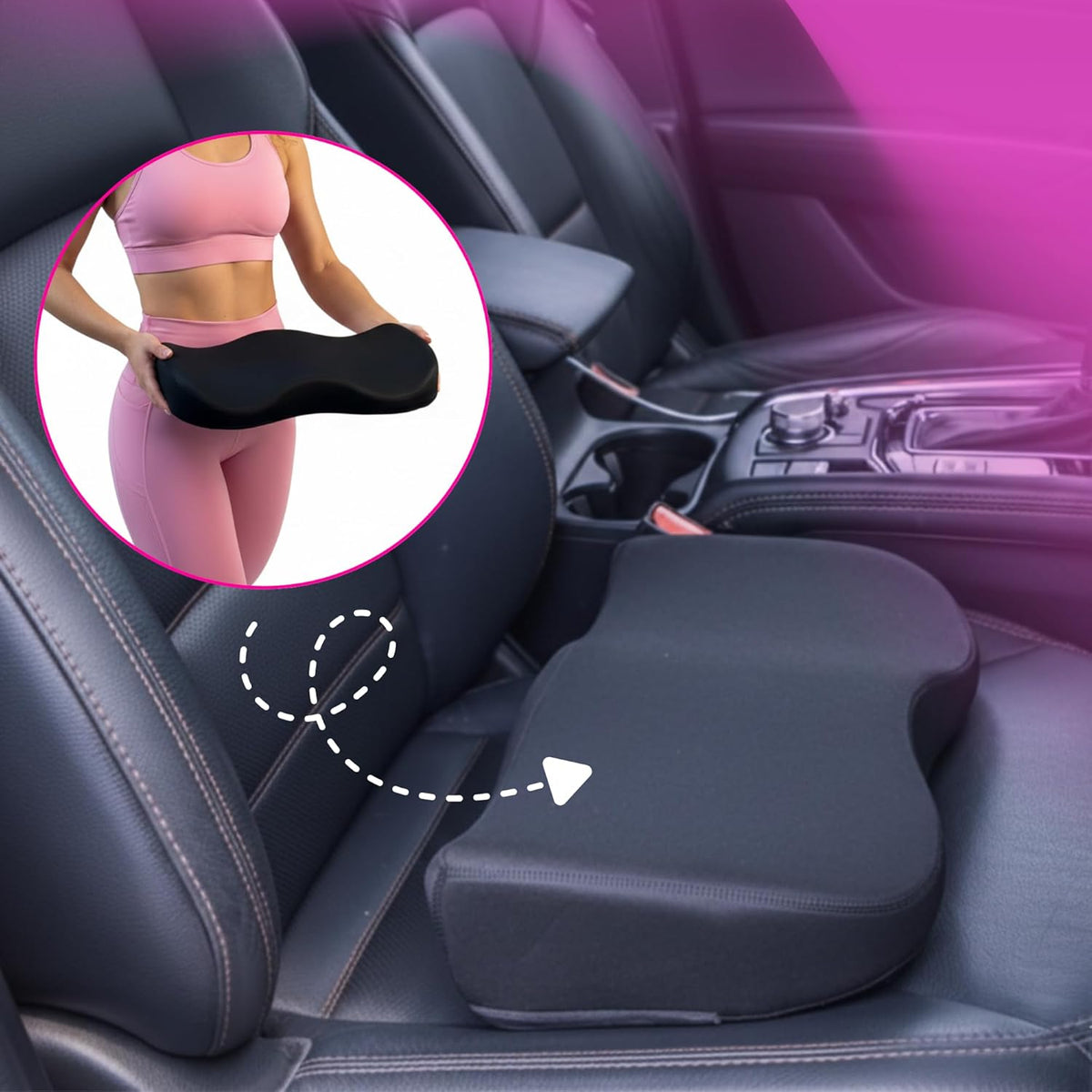 Patented BBL Car Pillow | Best Post-Surgery Driving Recovery Cushion - Bombshell Booty Pillow