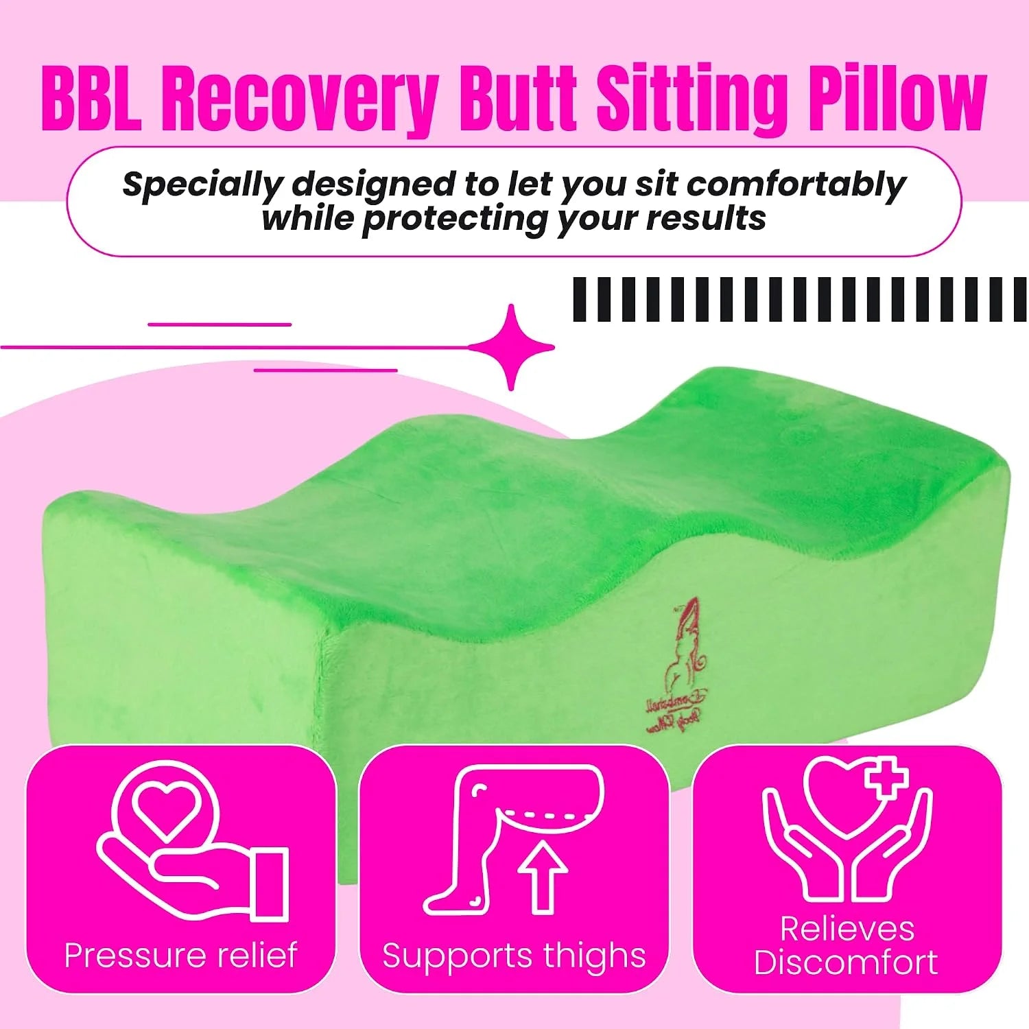 BBL Pillow After Surgery with Bolster Pillow for Legs, BBL Butt Pillow After Post Surgery Supplies and Detachable Back Support Pillow
