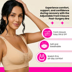Adjustable strap compression bra designed for post surgery recovery