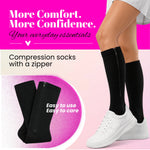 BBL post-op zipper compression stockings lifestyle photo black 