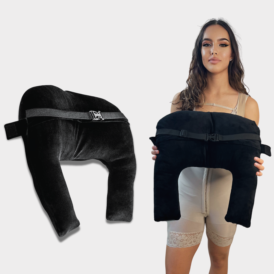 Hero product shot – black back support cushion solo