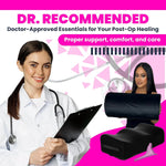 BBL Pillow Black Pressure Relief – Supports Thighs Relieves Discomfort Post-Surgery Brazilian Butt Lift Recovery 