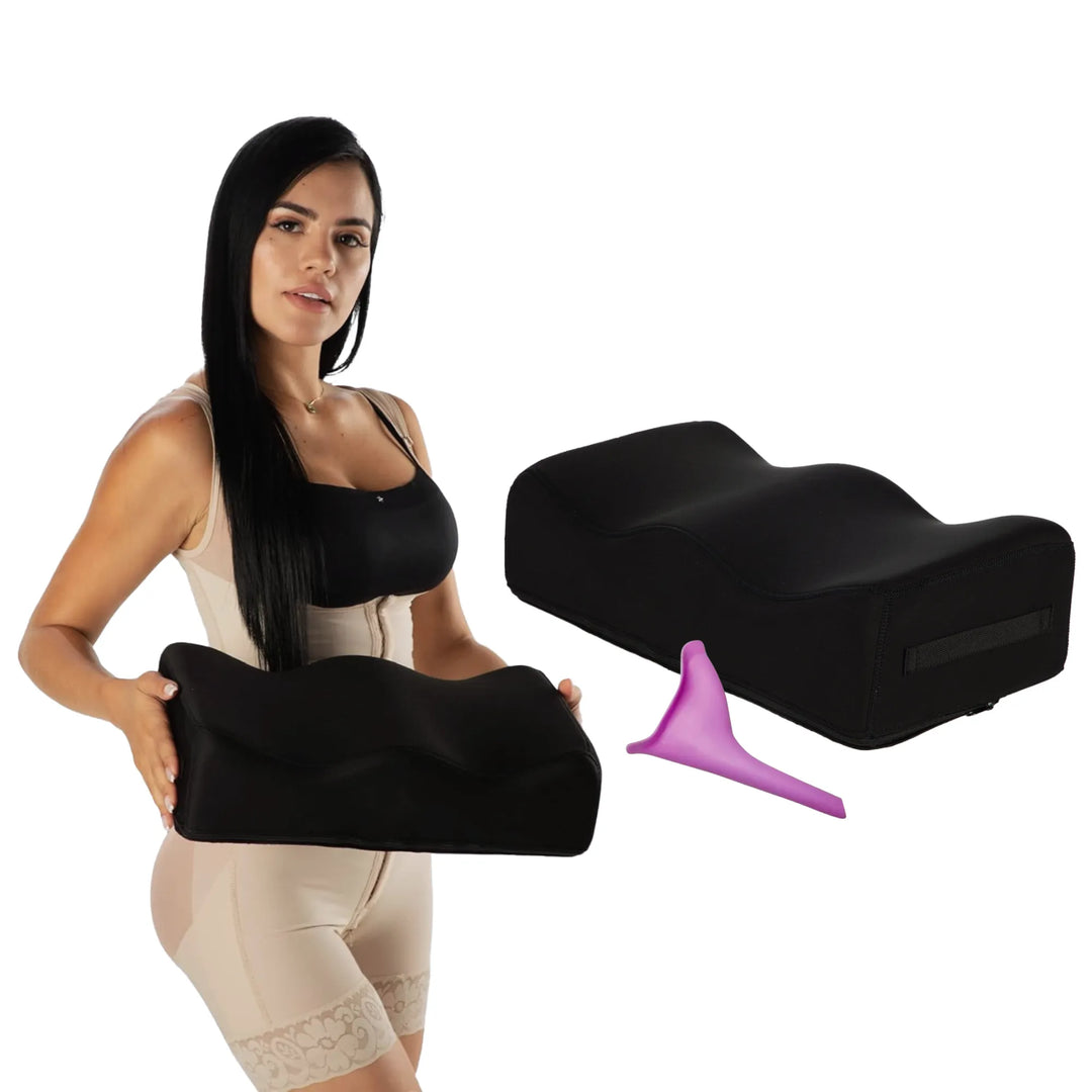 Black BBL Pillow V4 Memory Foam – Brazilian Butt Lift Post-Surgery Recovery Cushion XL – Bombshell Booty Pillow #Black
