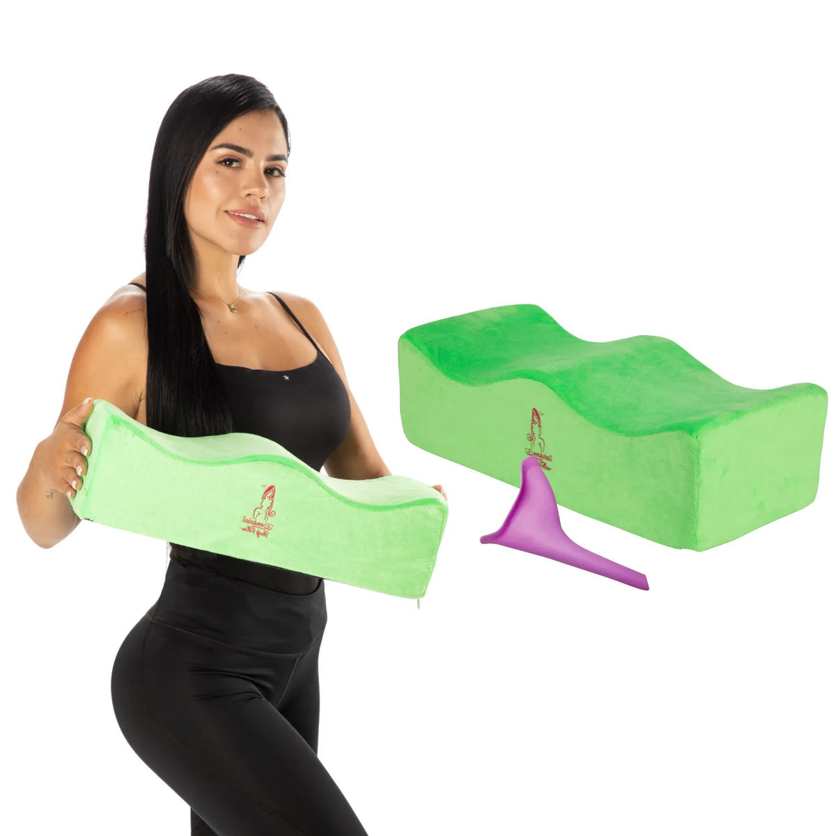 Green BBL Pillow V3 Memory Foam – Brazilian Butt Lift Post-Surgery Recovery Cushion XL – Bombshell Booty Pillow 