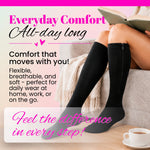 Non-slip silicone band detail on BBL anti-embolism compression socks 