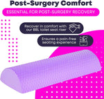 BBL Toilet Seat Riser Purple Post-Surgery Comfort – Recover in Comfort Pain-Free Seating BBL Recovery 