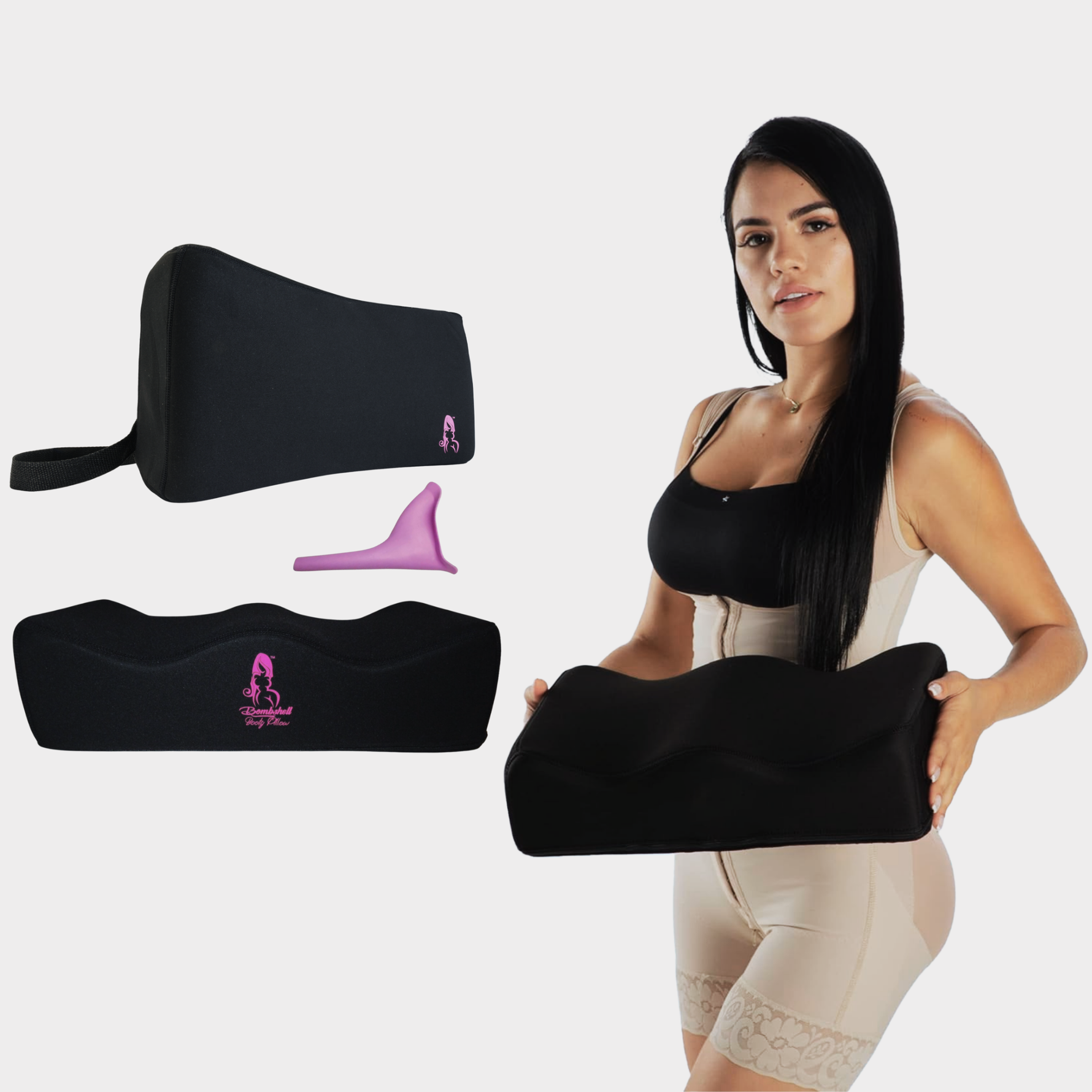 Bombshell Booty Pillow - XL Butt Lift Recovery Pillow & Backrest Combo - Bombshell Booty Pillow
