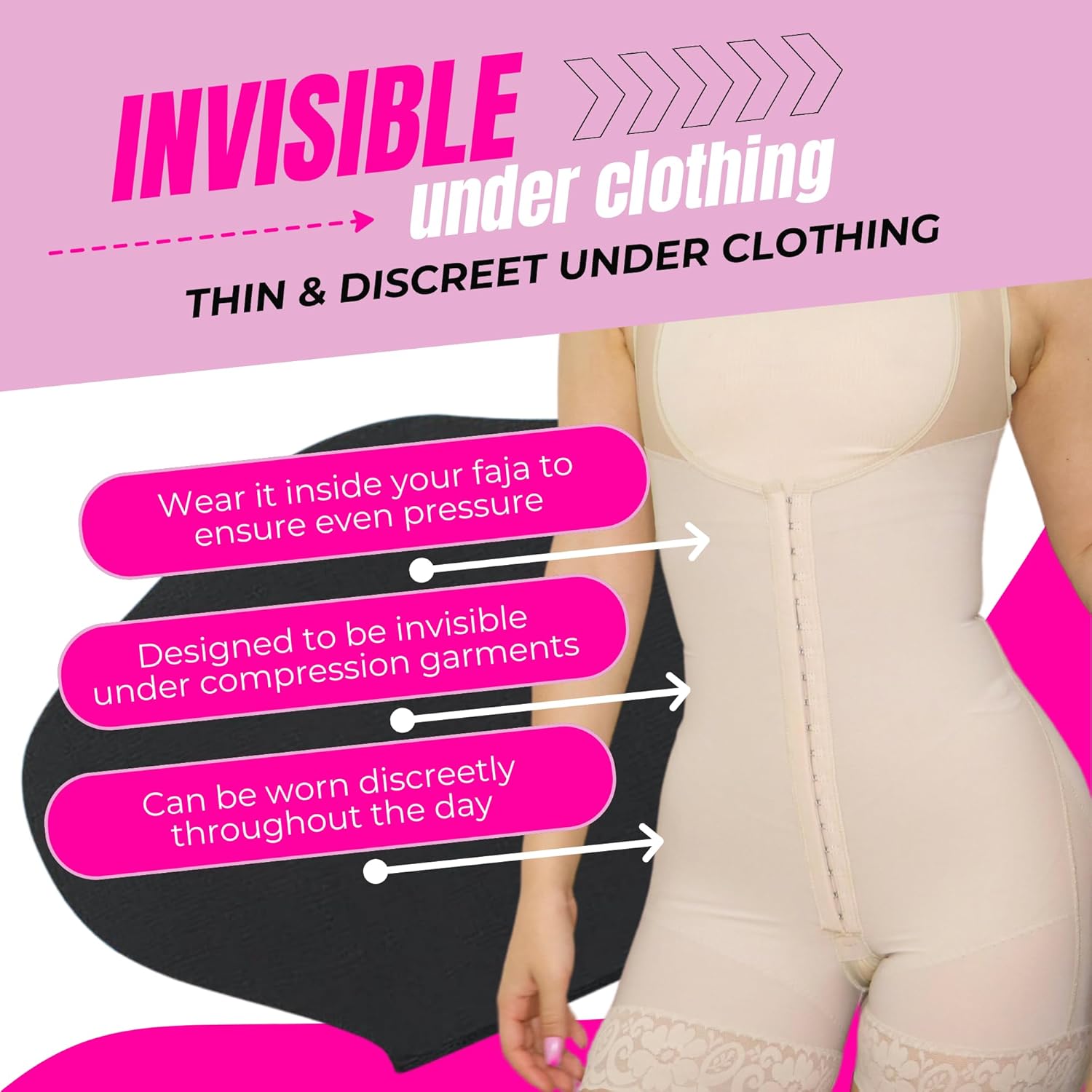 Butterfly Ab Board Thin and Discreet – Wear Inside Faja for Even Pressure and Invisible Compression Post-Surgery