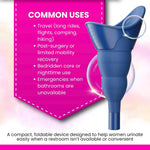Portable female urinal ideal for post-surgery recovery, pregnancy, elderly care, and limited mobility Blue 