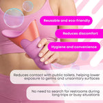Portable female urinal ideal for post-surgery recovery, pregnancy, elderly care, and limited mobility Pink 