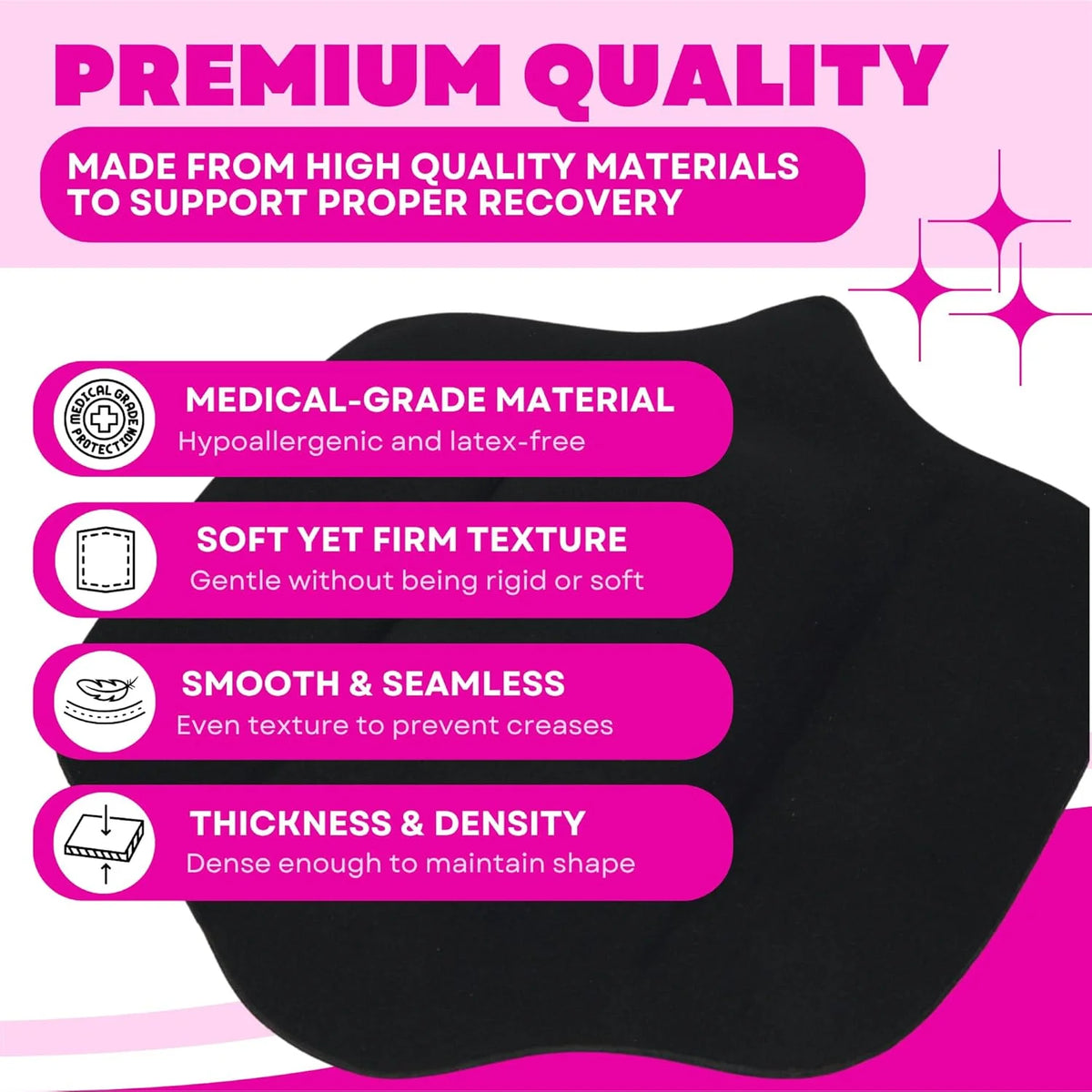 Post-Surgery Abdominal Board Black – Tabla Abdominal for Liposuction Compression and Body Contouring 