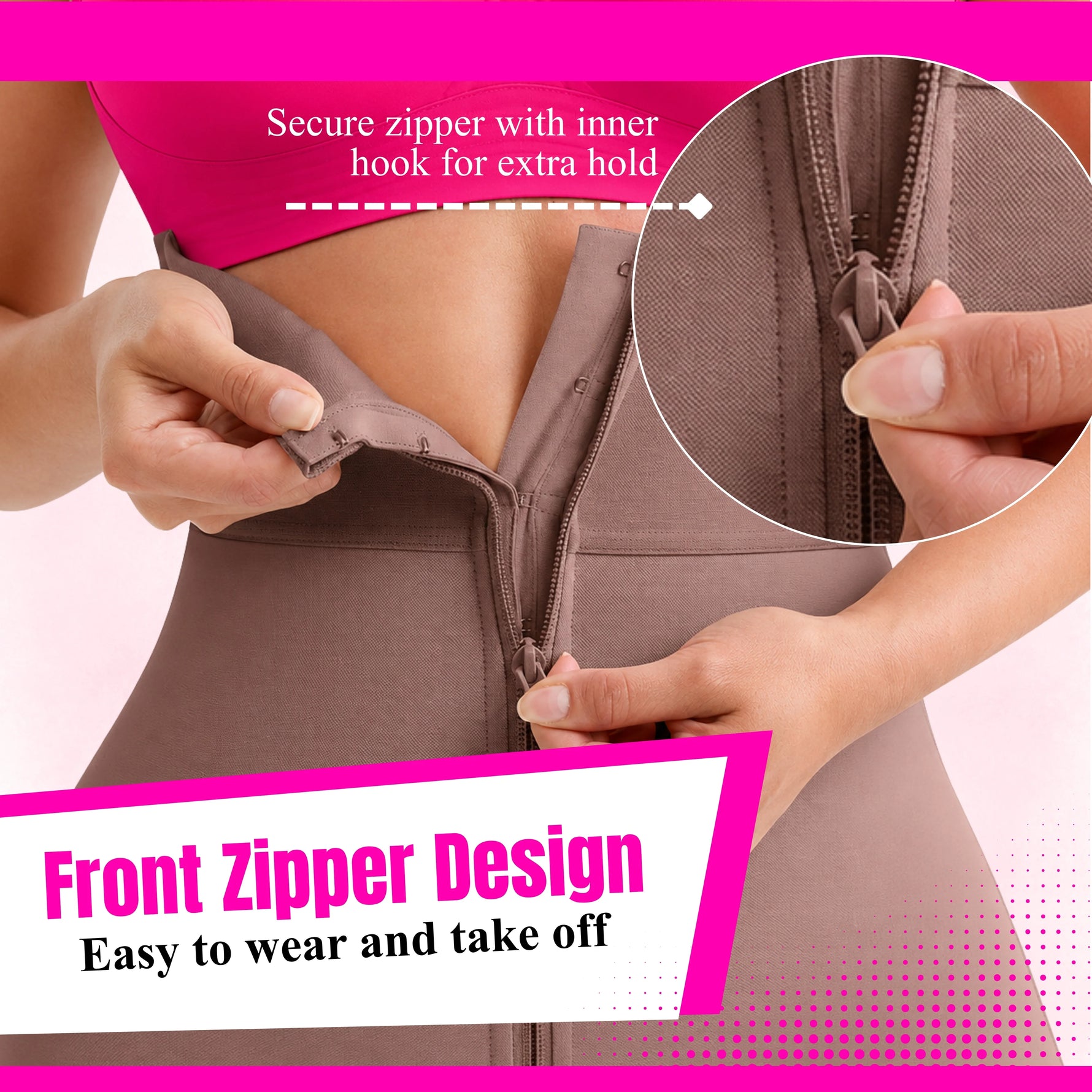 Seamless shapewear shorts invisible under clothes — before and after comparison showing no lines or bulges