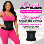 Waist trainer core support structure with triple adjustable straps, breathable material, and hook & loop closure